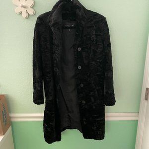 Gallery - Petite Faux Fur coat - Black - Size S